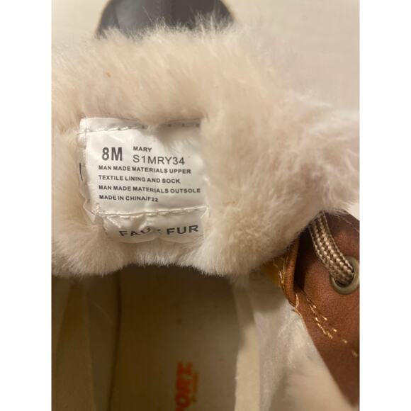 Jsport Women's Size 8 Mary Waterproof Faux Fur Duck Boot Booties Brown by Jambu - Picture 10 of 12